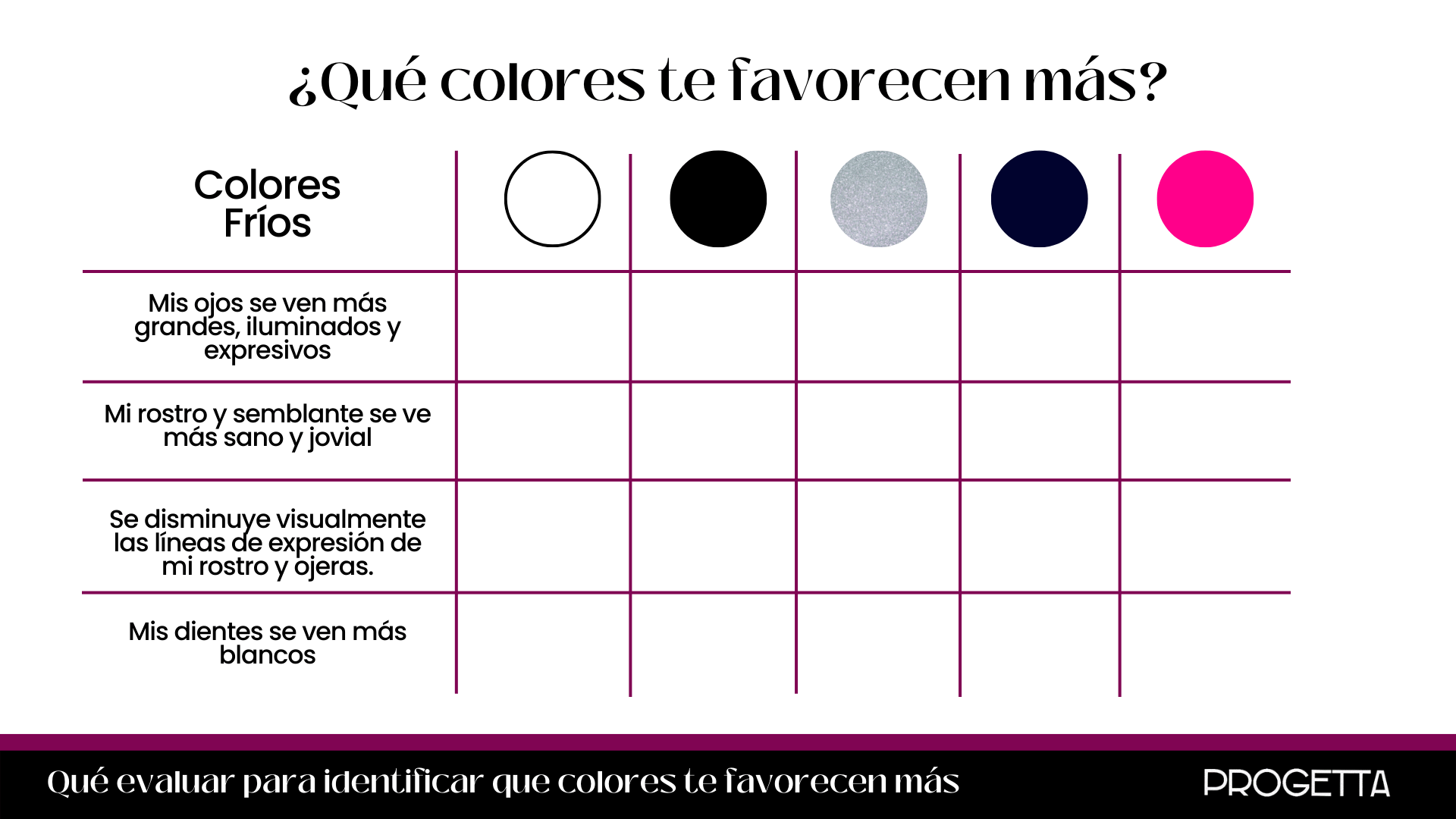 Test colores fríos